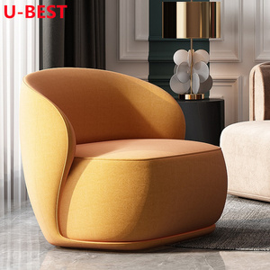 U-Best Italian Nordic Style Leather Single Leisure Chair  Designer Chair Cadeira Chaises Silla Sillones Living Room Poltrona