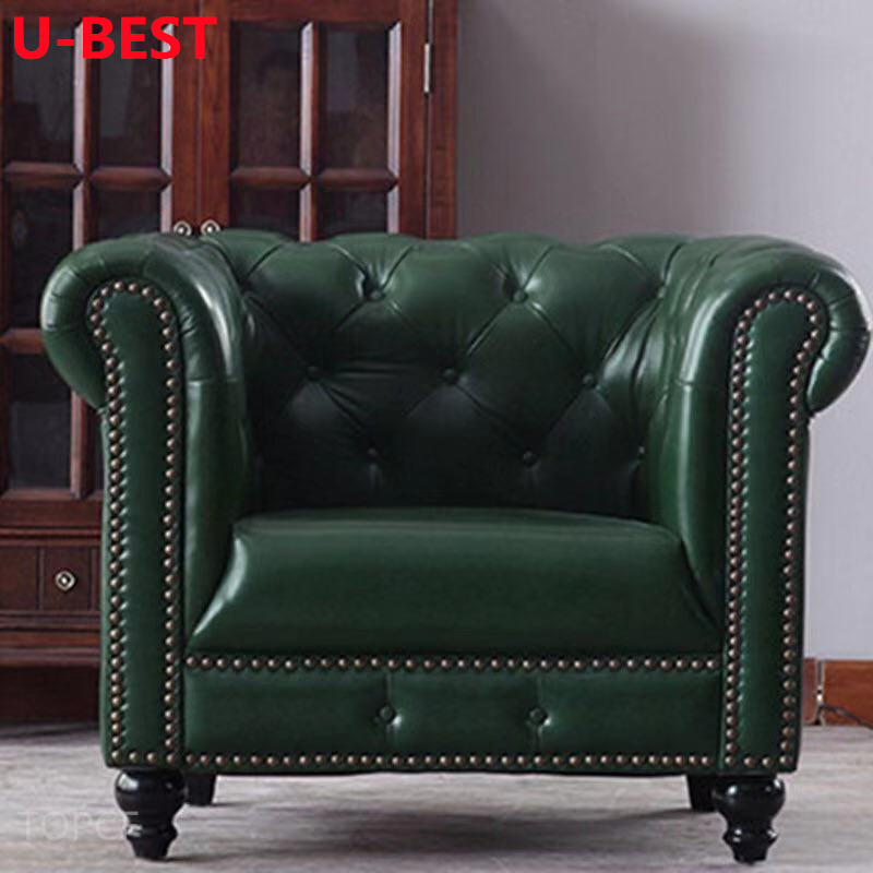 U-BEST Vintage Styled Tufted Chesterfield Sofa Kanepe Bankstel Sofy Muebles Salon Mobili Soggiorno Set Furniture Living Room