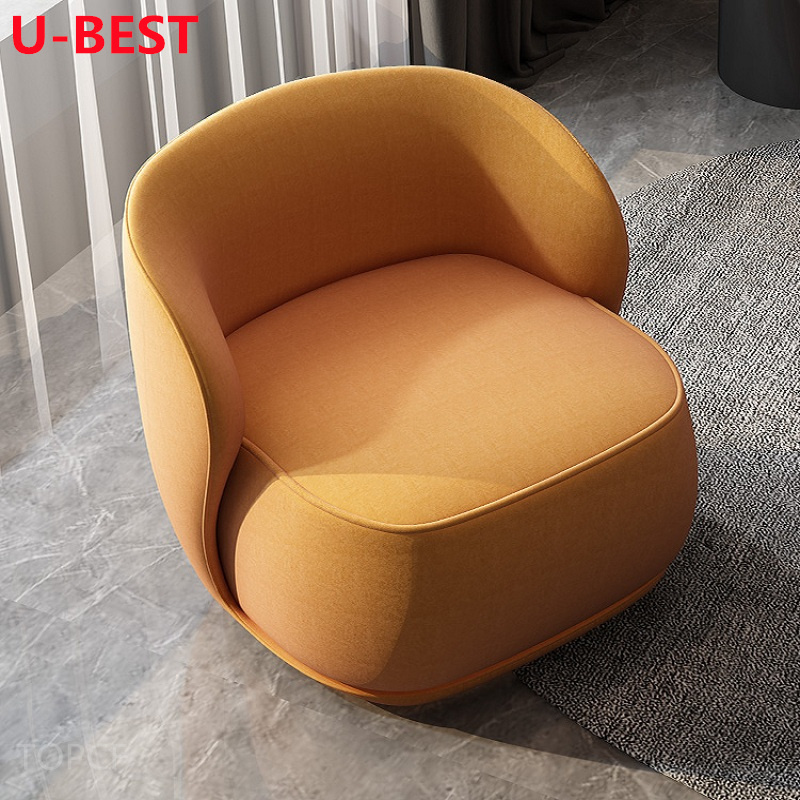 U-Best Italian Nordic Style Leather Single Leisure Chair  Designer Chair Cadeira Chaises Silla Sillones Living Room Poltrona