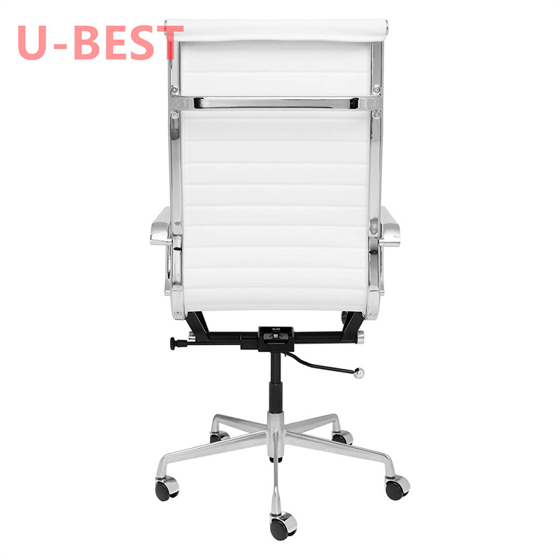 U-BEST Executive Office Chair Mid Back PU Leather with Arms Rest Tilt Gaming Chair Adjustable Height with Wheels Swivel Chairs