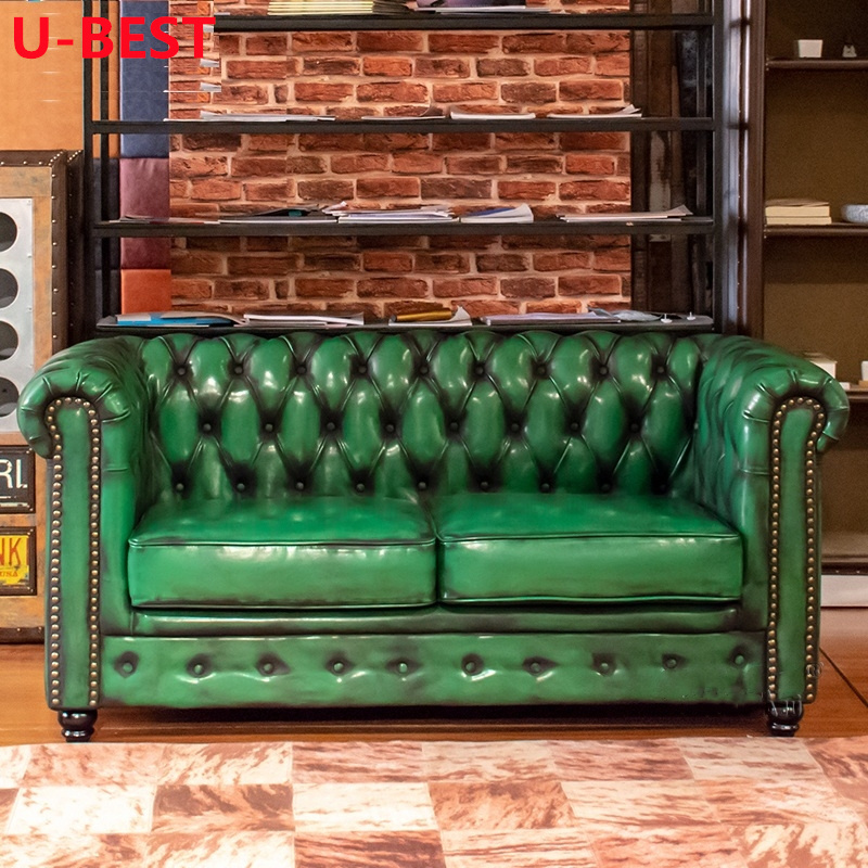 U-BEST Vintage Styled Tufted Chesterfield Sofa Kanepe Bankstel Sofy Muebles Salon Mobili Soggiorno Set Furniture Living Room