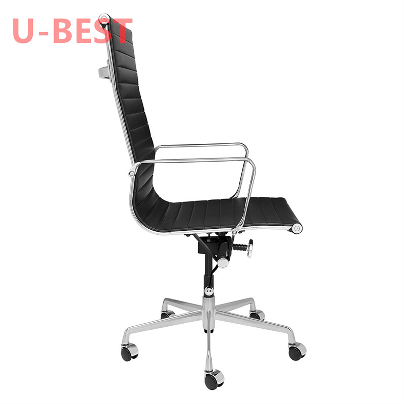 U-BEST Executive Office Chair Mid Back PU Leather with Arms Rest Tilt Gaming Chair Adjustable Height with Wheels Swivel Chairs