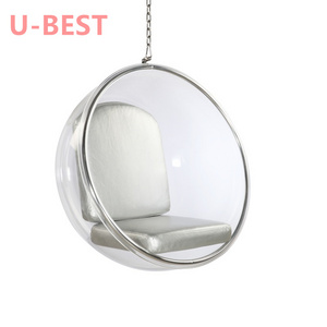 U-BEST Hot sale luxury indoor hanging lazy chair hammock transparent swing Bubble Hanging Chair