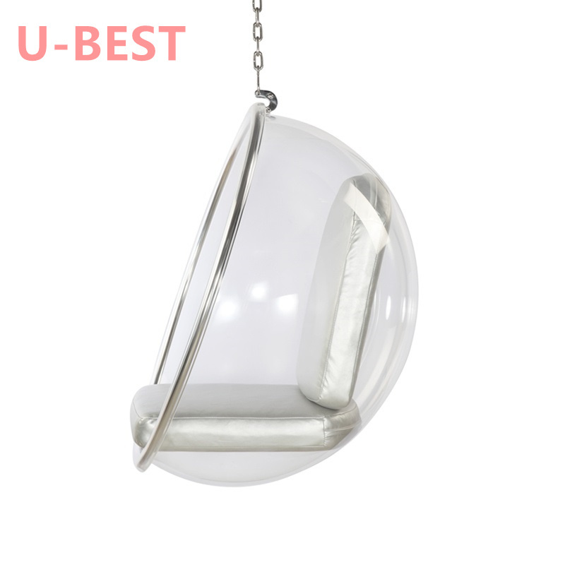 U-BEST Hot sale luxury indoor hanging lazy chair hammock transparent swing Bubble Hanging Chair