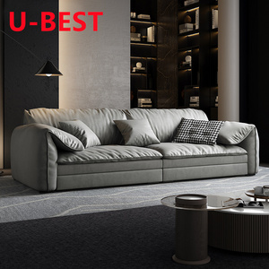 U-BESTU-BEST Winforce Elephant Ears Living Room Sofa Set Couch Velvet Modern Sofa Genuine Leather Futon Italian Luxury Sofa