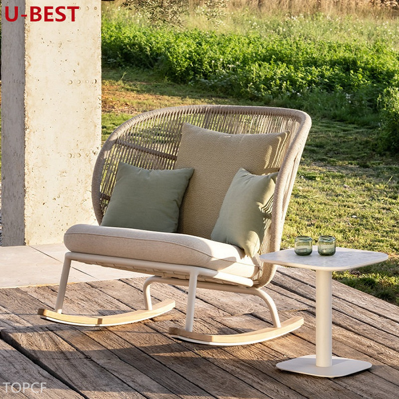 Round Wicker Sofa Furniture Outdoor Garden Rattan Sofa Set Patio Sofa Couch Loveseat Seating Outside Rattan Divano Furniture