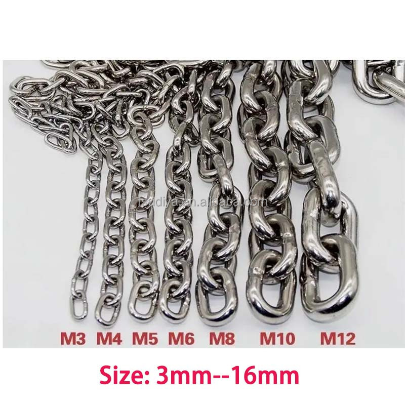 Factory price rope chain necklace stainless steel short 766 6mm stainless steel chain link