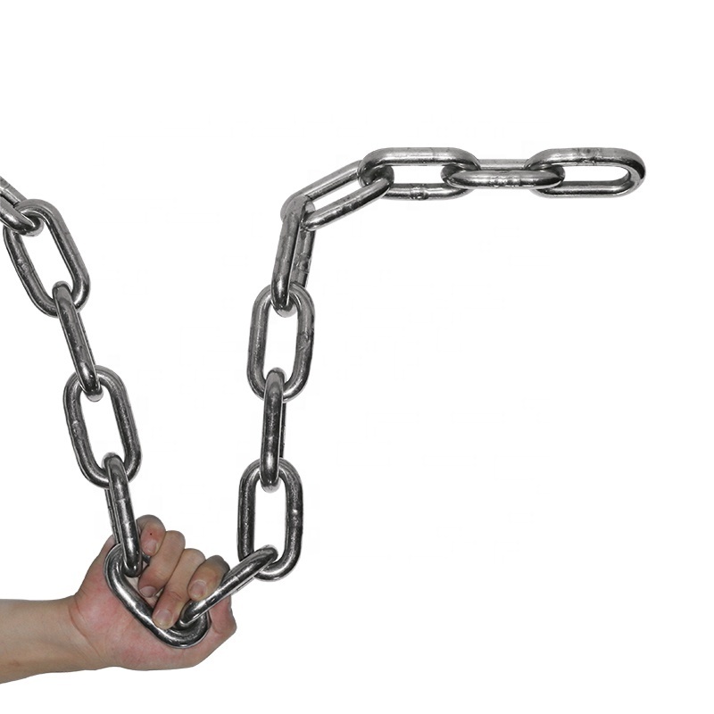 High quality rigging hardware SS304 stainless steel link chain for swing