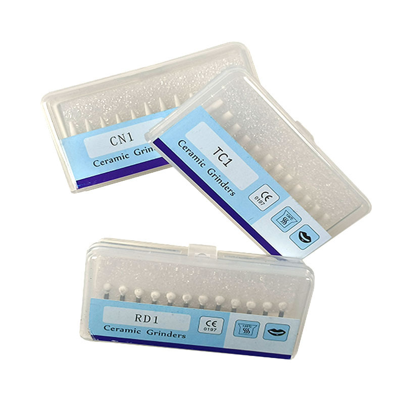 Denture 12FG kit Dental mold tool Dental clinic consumables Ceramic grinders  white Stone bur