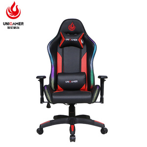 High Quality 180 Swivel PU Leather Office Reclining PC Custom Racing Gaming Chair With RGB