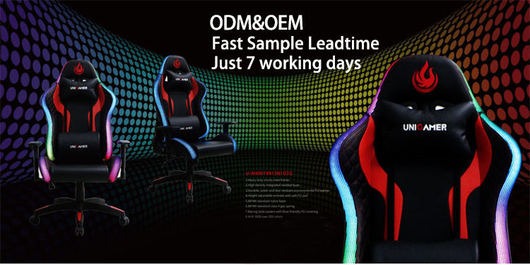 Luxury Gaming Gamer Computer Chair Massage Pu Leather Led Rgb Scorpion Gaming Chair