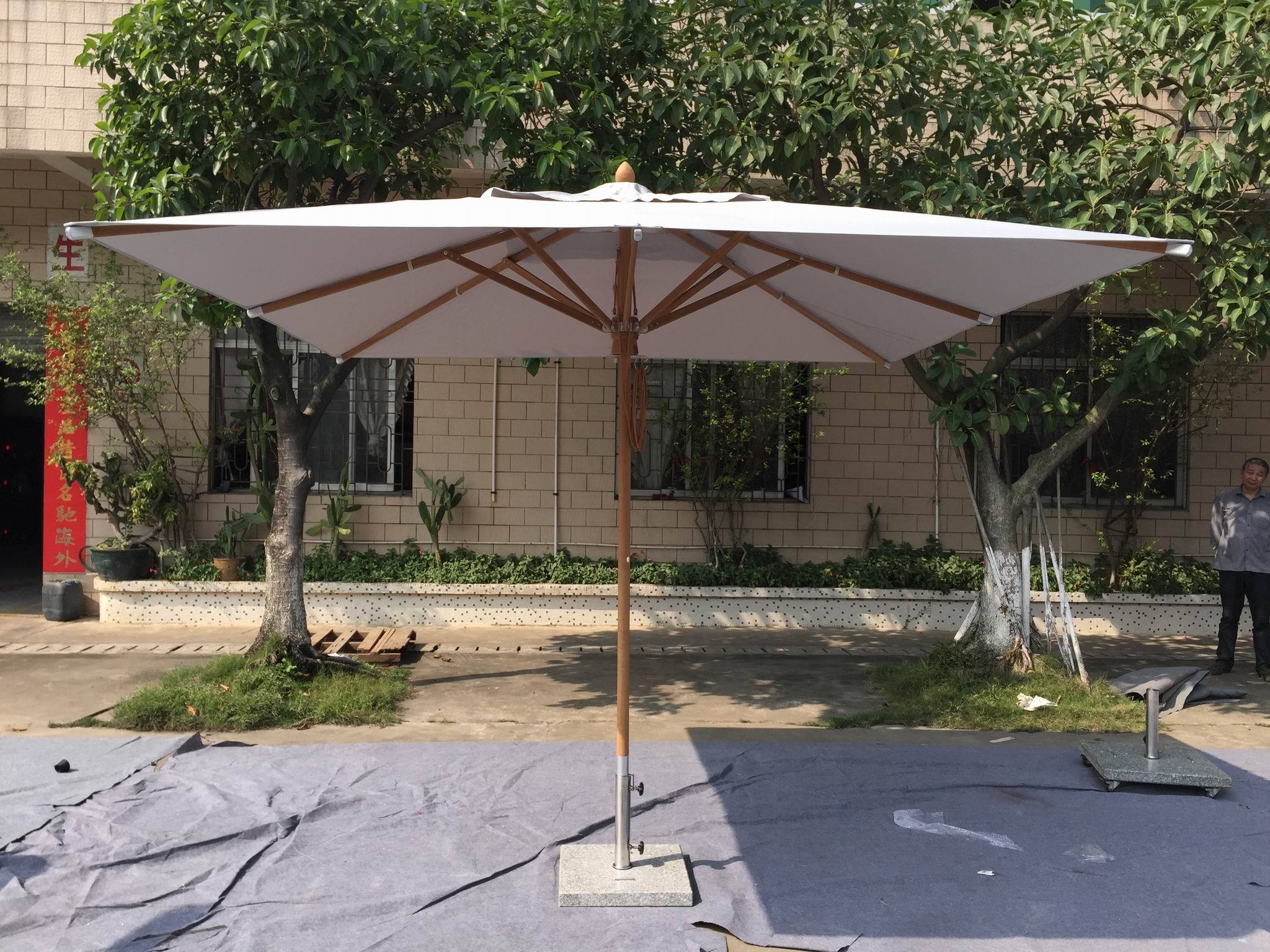 Natural Personal Used Garden Wood/Timber Patio Umbrellas outdoor sun shade good quality umbrella