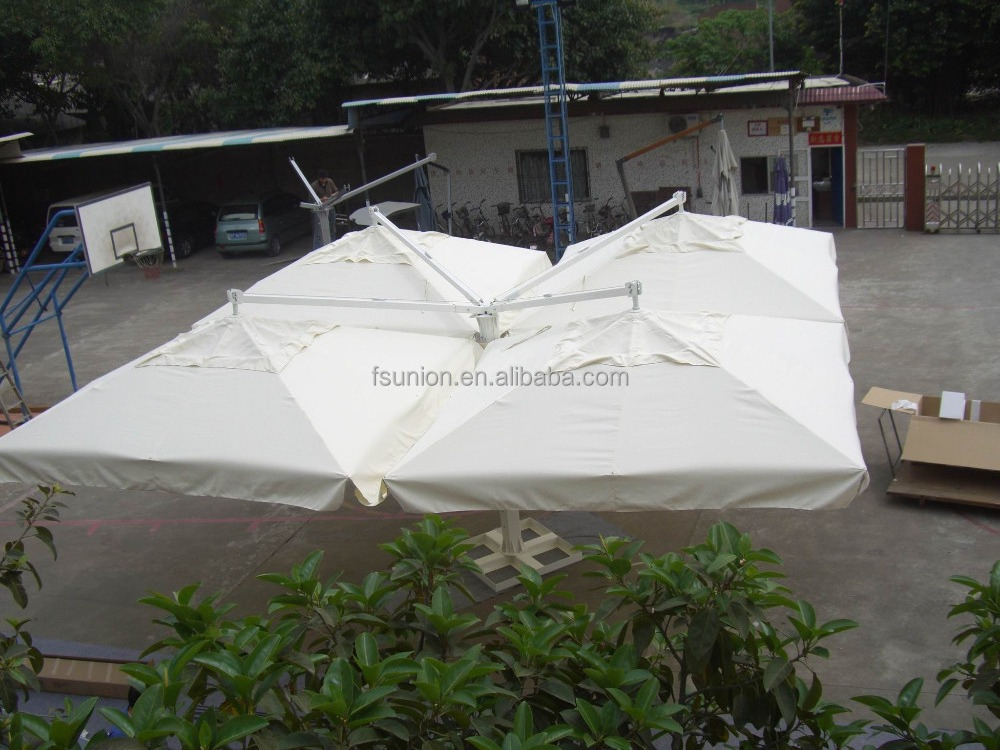 Super Huge/Big Aluminum Outdoor Beach Umbrellas with 4 Canopy