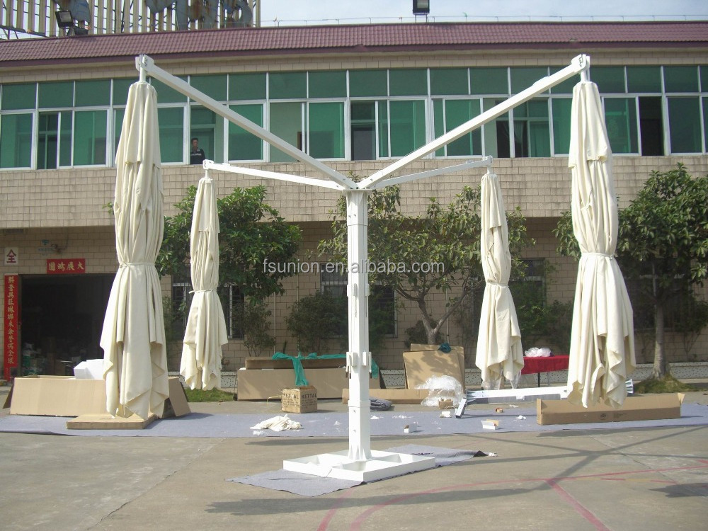 Super Huge/Big Aluminum Outdoor Beach Umbrellas with 4 Canopy