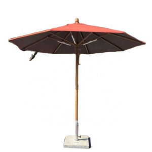 9 ft commercial high quality windproof market Umbrella for Restaurant with led light