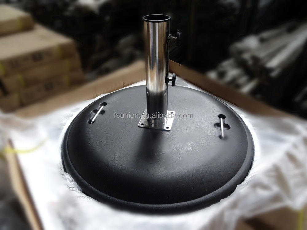 50kgs black cement concrete heavy  umbrella base with wheels