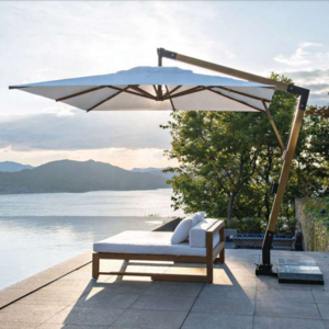 2021 3 Meters Wood Side Post Outdoor cantilever hanging umbrella Roma parasol Pato Umbrellas garden umbrella sunshade Cantilever