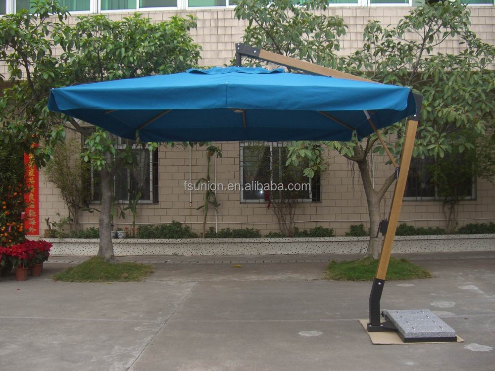 2021 3 Meters Wood Side Post Outdoor cantilever hanging umbrella Roma parasol Pato Umbrellas garden umbrella sunshade Cantilever