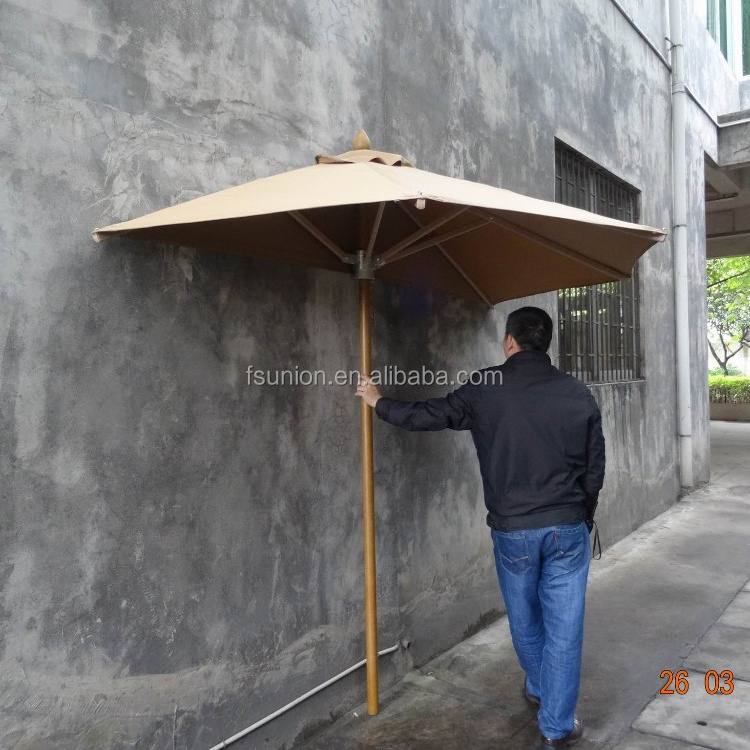 Patio Half Umbrella Wall Balcony Sun Shade Garden Parasol