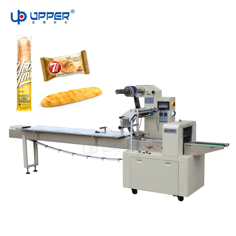 Automatic Horizontal Wrapping Flow Pack Packing Machine Bread Chocolate Popsicle Pillow Type Packaging Machine