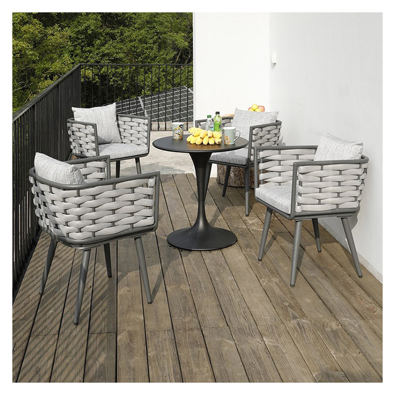 Outdoor Furniture Balcony Nordic Leisure Table and Chair Tea Table Combination Courtyard 3 Pieces Conversation Set