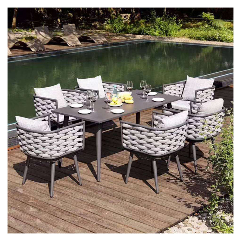 Outdoor Furniture Balcony Nordic Leisure Table and Chair Tea Table Combination Courtyard 3 Pieces Conversation Set