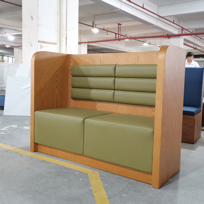 (SP-KS192) Factory High quality Popular Customization Restaurant Leather Furniture Restaurant Booth Seating