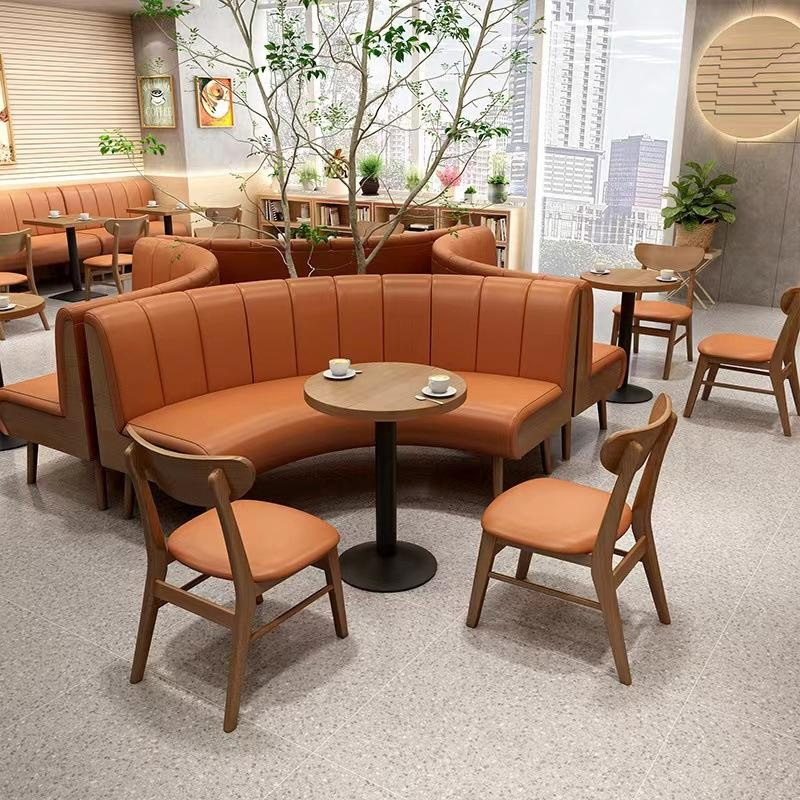 UPTOP Commercial Restaurant Booth Sofa Cafeteria Single Side Leather Booths For Sale