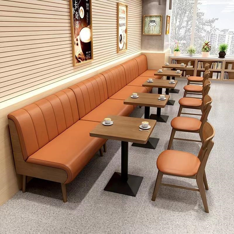 UPTOP Commercial Restaurant Booth Sofa Cafeteria Single Side Leather Booths For Sale