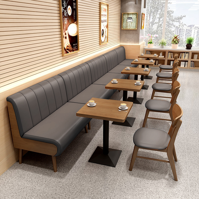 UPTOP Commercial Restaurant Booth Sofa Cafeteria Single Side Leather Booths For Sale