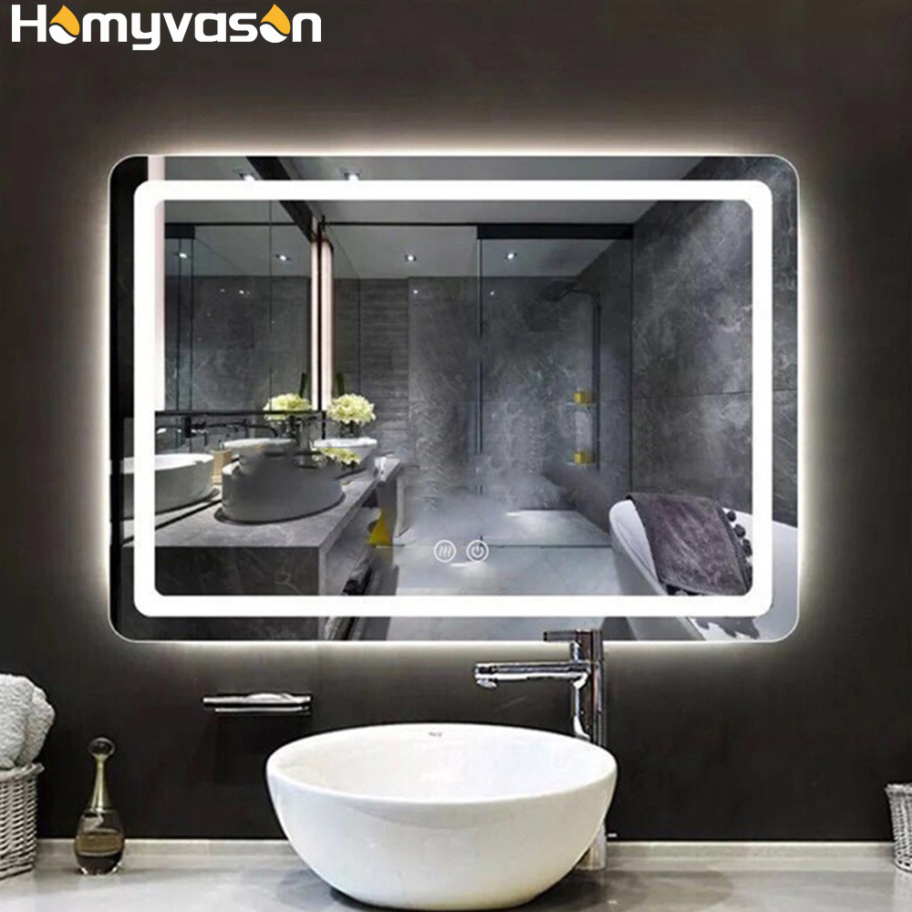 Wholesale Bluetooth Dimming Anti-Fog Mirror Wall Mounted Touch Led Smart Magic  Bathroom Mirror With with Lights