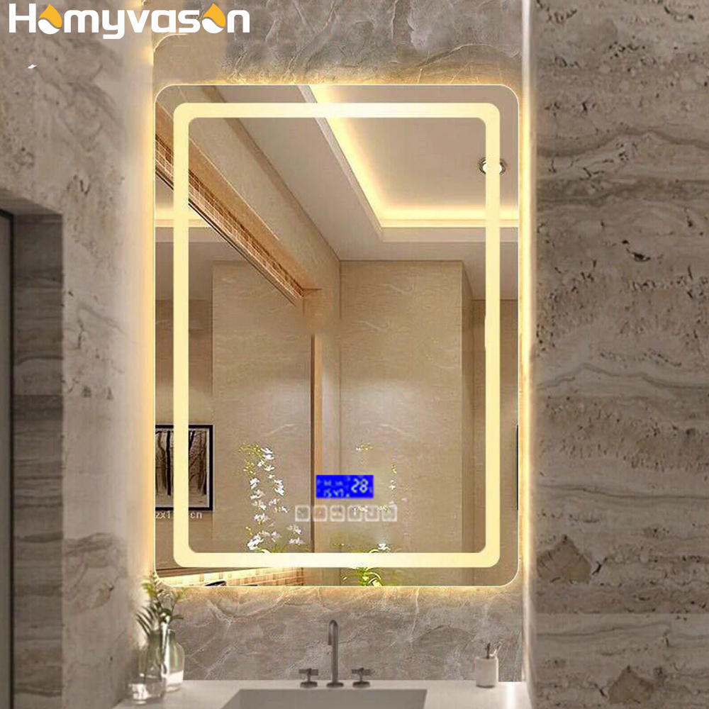 Wholesale Bluetooth Dimming Anti-Fog Mirror Wall Mounted Touch Led Smart Magic  Bathroom Mirror With with Lights