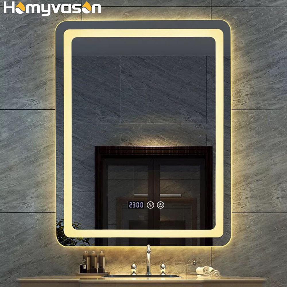 Wholesale Bluetooth Dimming Anti-Fog Mirror Wall Mounted Touch Led Smart Magic  Bathroom Mirror With with Lights