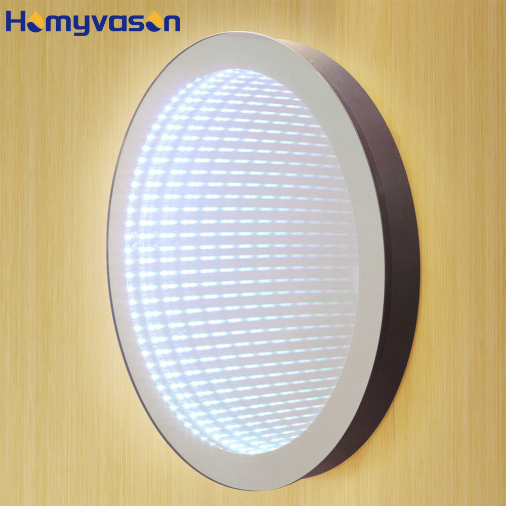 Smart Intelligent Wall Mounted LED Round Infinity Illusion Tunnel Mirror