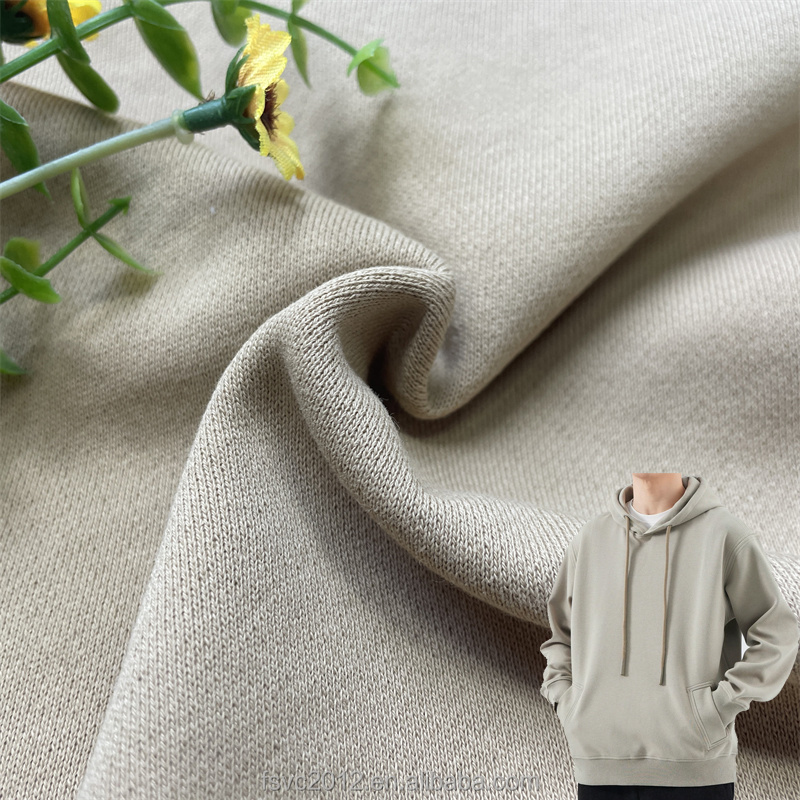 100% Cotton Fabric 360gsm hoodie French Terry Soft and Absorbent French Terry from Natural Fibers