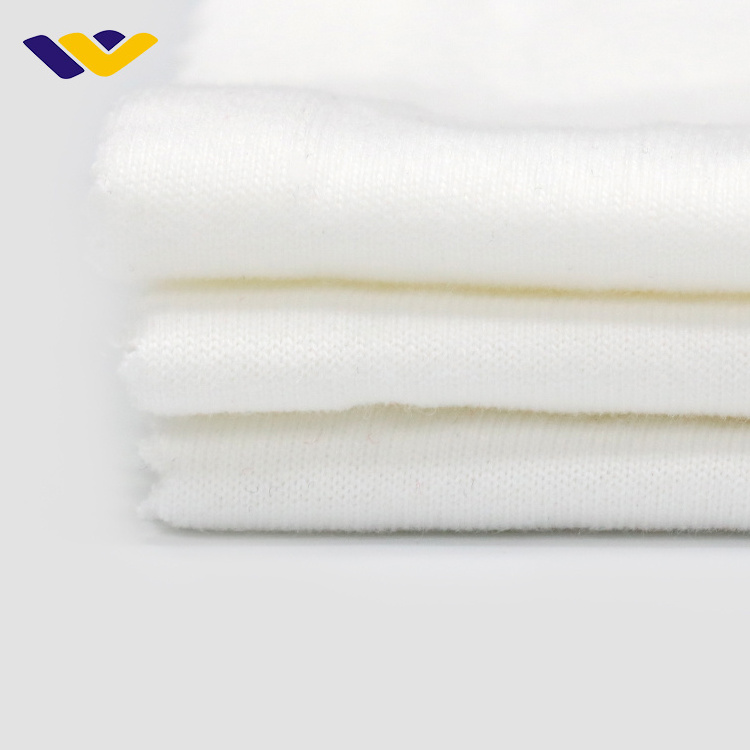 100% cotton fabrics textile white per kg twill knitted plain