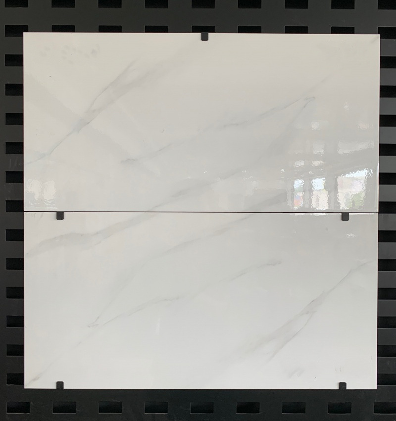 Indoor white Wall decorative tiles bathrooms and kitchen samples guangzhou ceramic mirror tile 300x600