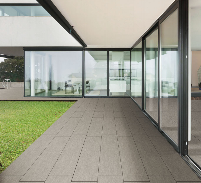 Modern grey lava stone 20mm outdoor tiles rough glazed matte finish ceramic floor tiles for driveway