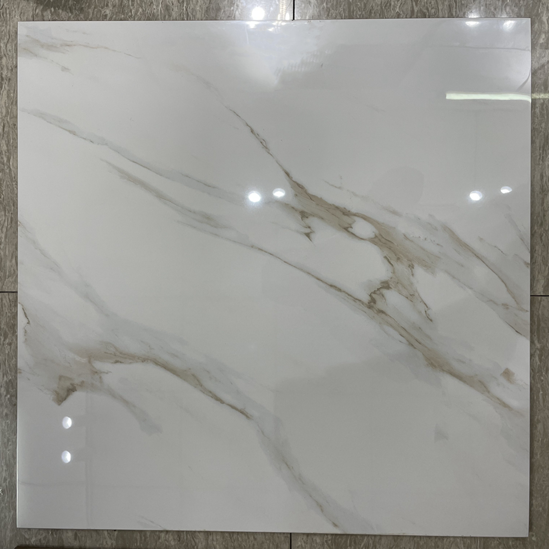 Golden calacatta calcutta gold marble porcelain tiles 60*60cm white tile 60 x 60 tiles price for bathroom