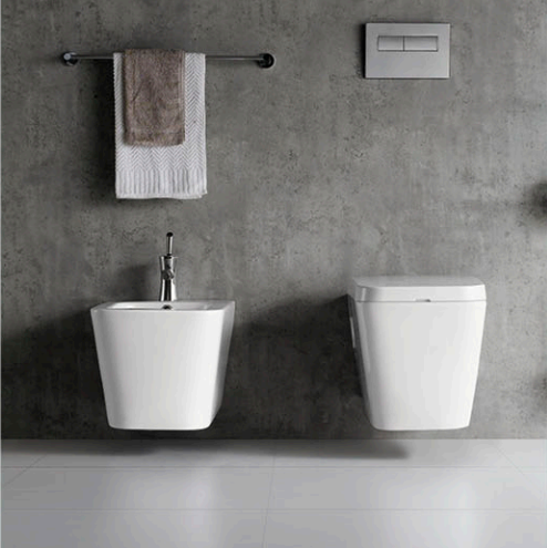 Large Square Wall hung wash down toilet rimless in wall hanging p-trap toilet wall mounted hang wc in one piece sanitary ware