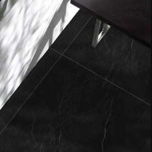 Matte black slate ceramic tile popular 600*600 full body rustic tiles for outside tile outdoor r10