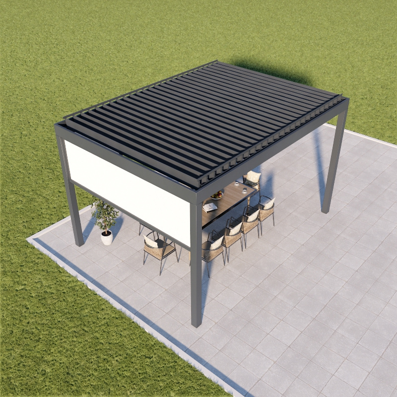 Waterproof windproof pergolas and gazebos outdoor easy assembled opening and closing patio pergola roof