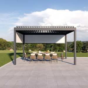 Waterproof windproof pergolas and gazebos outdoor easy assembled opening and closing patio pergola roof