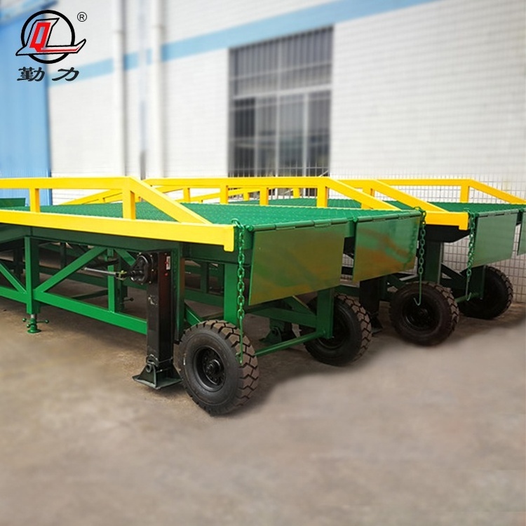 movable hydraulic dock leveler yard forklift vehicles  mobile container loading ramps