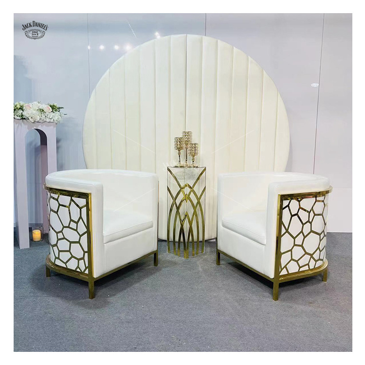 Customized Wedding White Sofa Wedding Sofa Chairs Stainless Steel Furniture for Sale