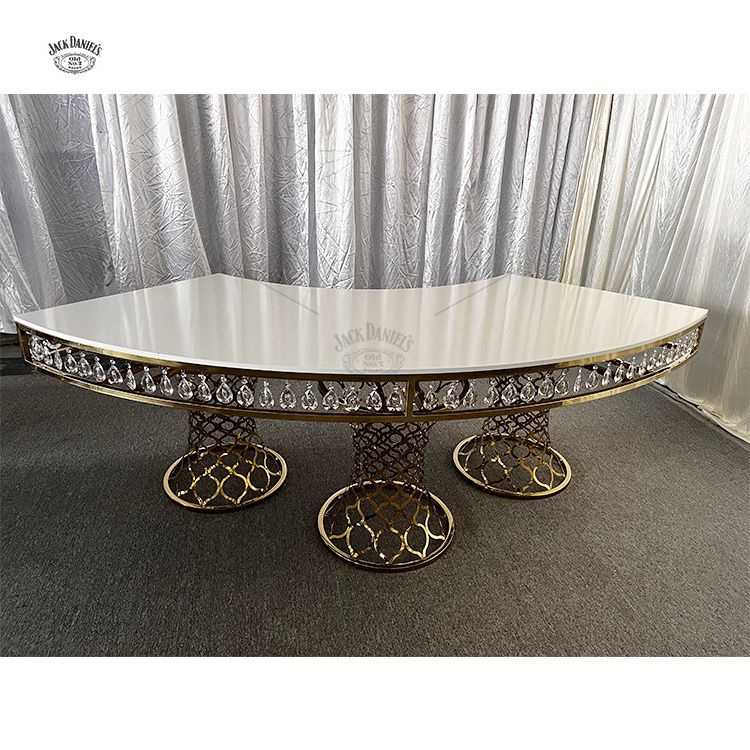 Half Round Hotel Event Serpentine Wedding Table Event Half Round Reception Table Design