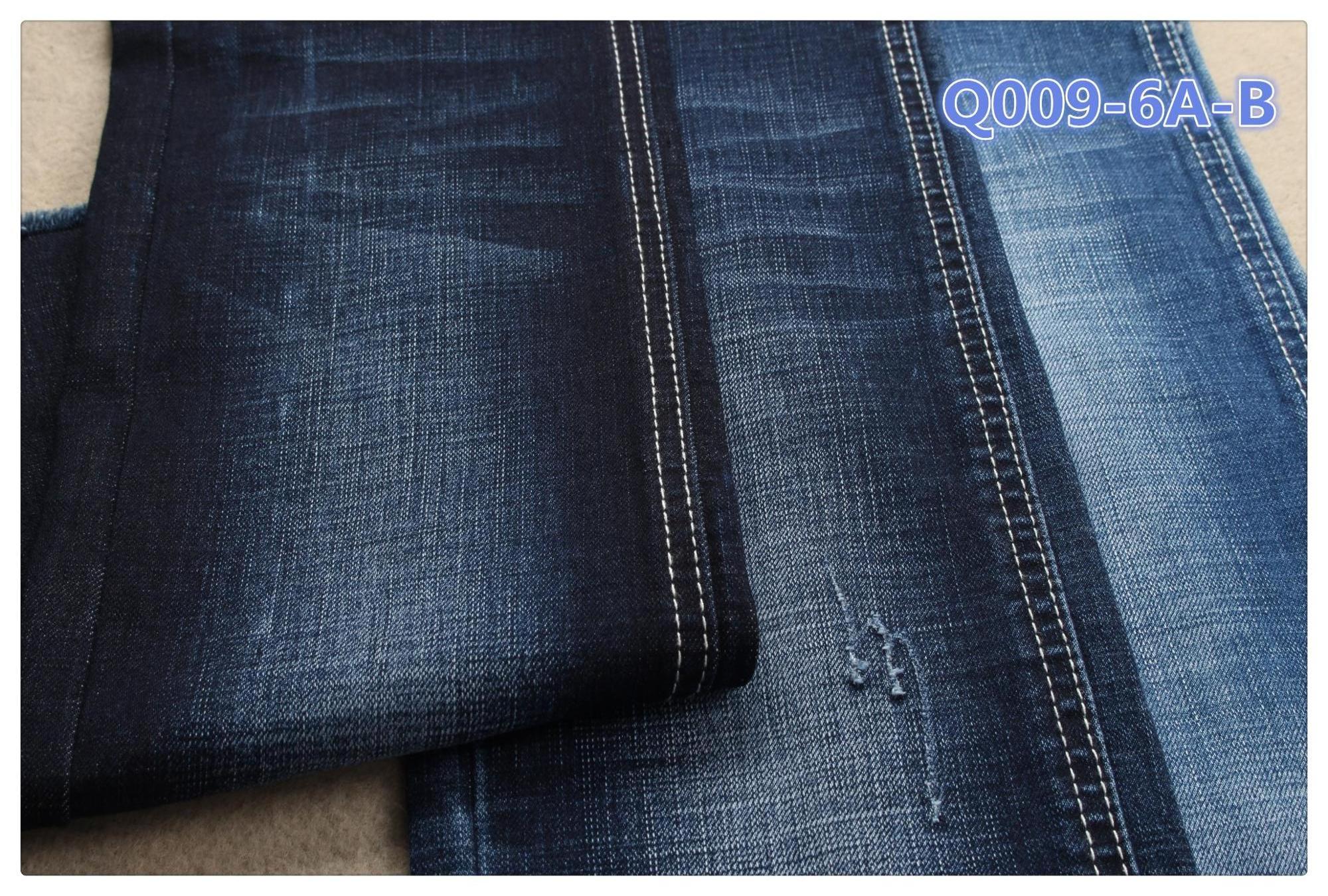 10.5oz cross slub cotton polyester spandex denim fabric high quality