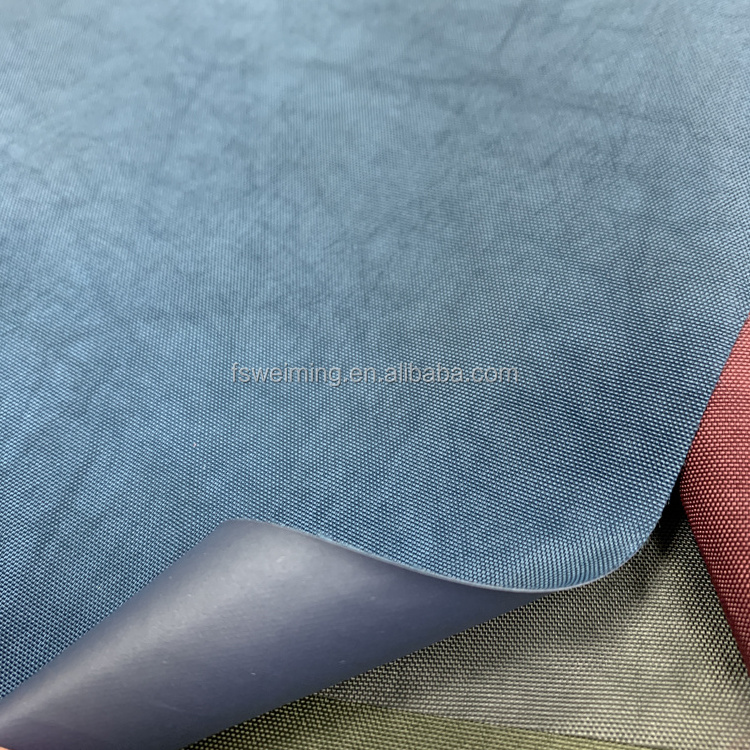 Nylon 420D Stone Wash Crinkle Fabric For Bag