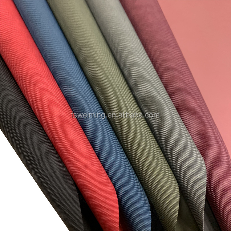 Nylon 420D Stone Wash Crinkle Fabric For Bag