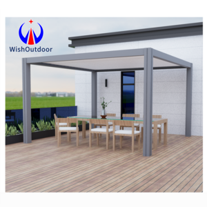 Pergola Aluminium Outdoor Waterproof Gazebo Louvered Roof Pergola Kits Aluminum Bioclimatic Sun Shade pergola